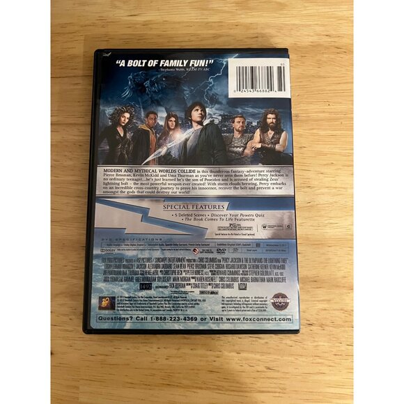 Percy Jackson & The Olympians The Lightning Thief 2010 DVD Fantasy Pre-Owned - Picture 2 of 4